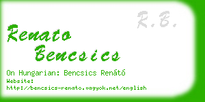 renato bencsics business card