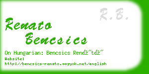 renato bencsics business card